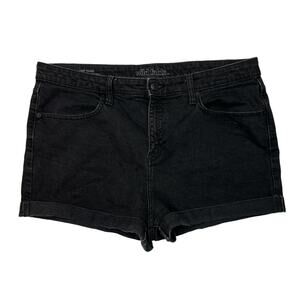 Wild Fable High Rise Rolled Cuff Jean Short Denim Stretch Black Womens 16 33R